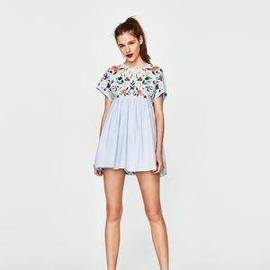 Zara Embroidered Jumpsuit Dress